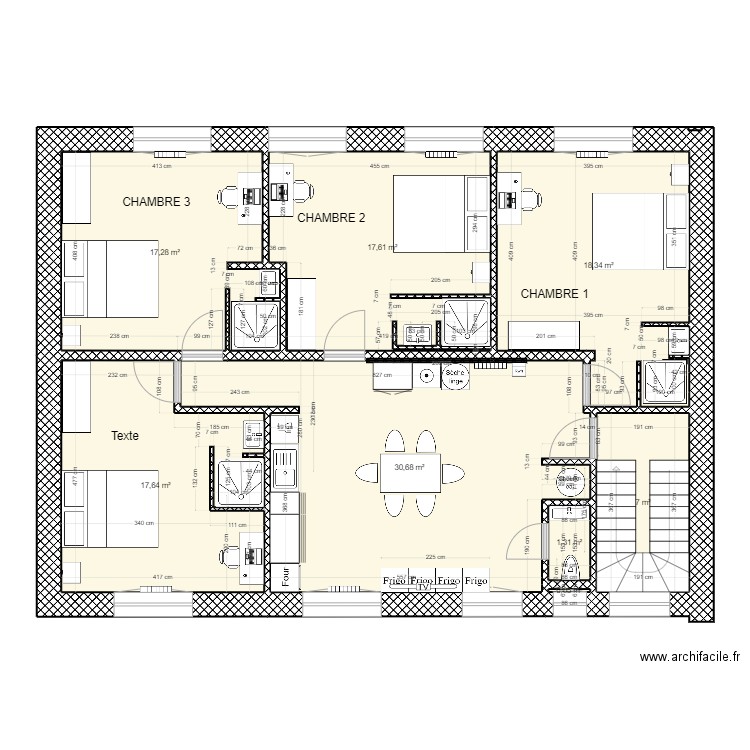 4 JOSEPH JAN 1er ETAGE AMENAGE. Plan de 0 pièce et 0 m2