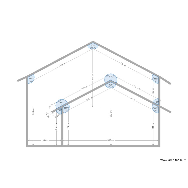 COUPE CABANE. Plan de 0 pièce et 0 m2