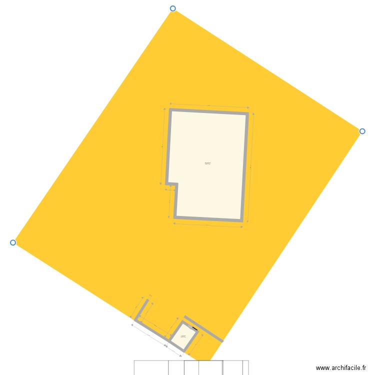 abri de jardin. Plan de 2 pièces et 110 m2