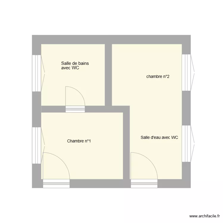 Etage CH Projet Le Nouvion en Thi&eacute;rache. Plan de 