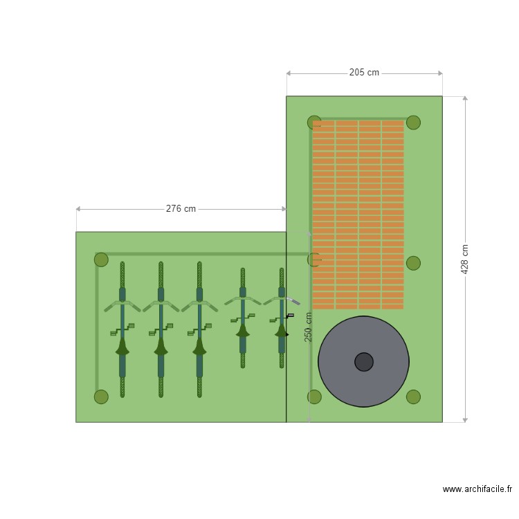 abri vélo et bûcher. Plan de 0 pièce et 0 m2