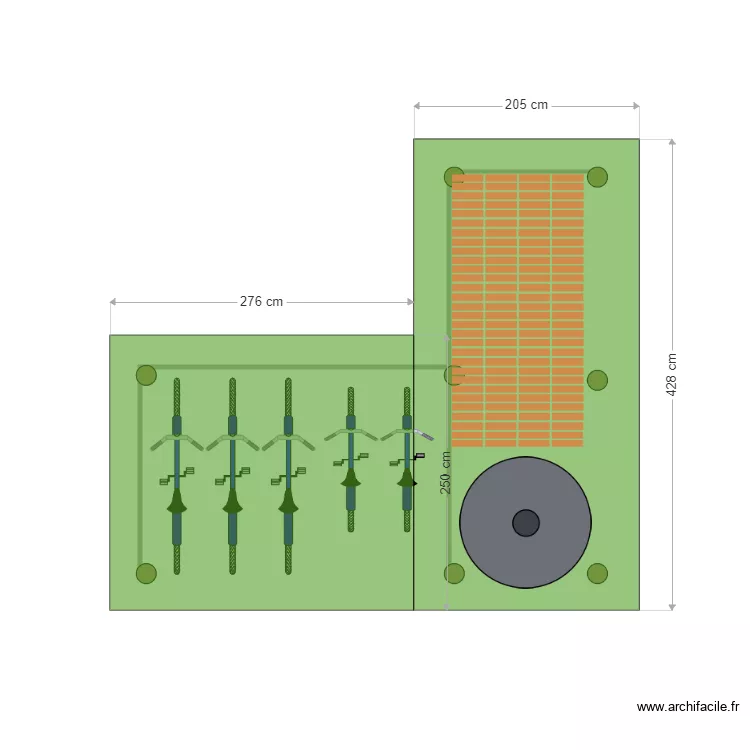 abri vélo et bûcher. Plan de abri vélo et bûcher. Plan de