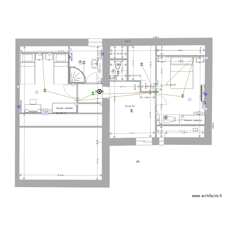 etage electrecite. Plan de 0 pièce et 0 m2