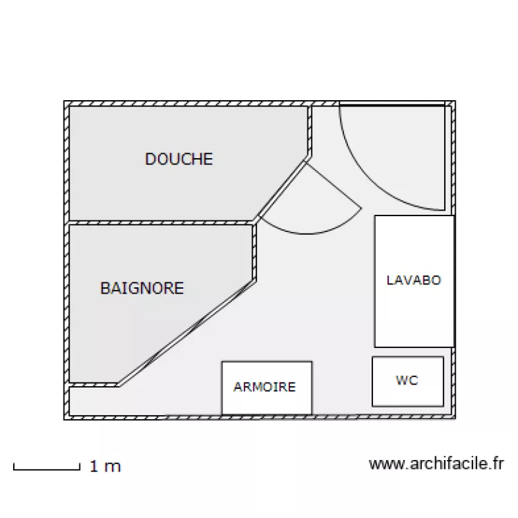 SALLE BAIN 2. Plan de 