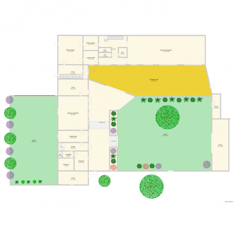 Domaine de Cauvicourt. Plan de 0 pièce et 0 m2