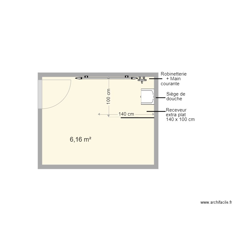 BERAT SDB projet. Plan de 0 pièce et 0 m2