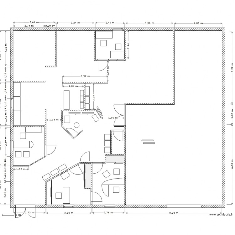 PLAN 4 COTES. Plan de 0 pièce et 0 m2