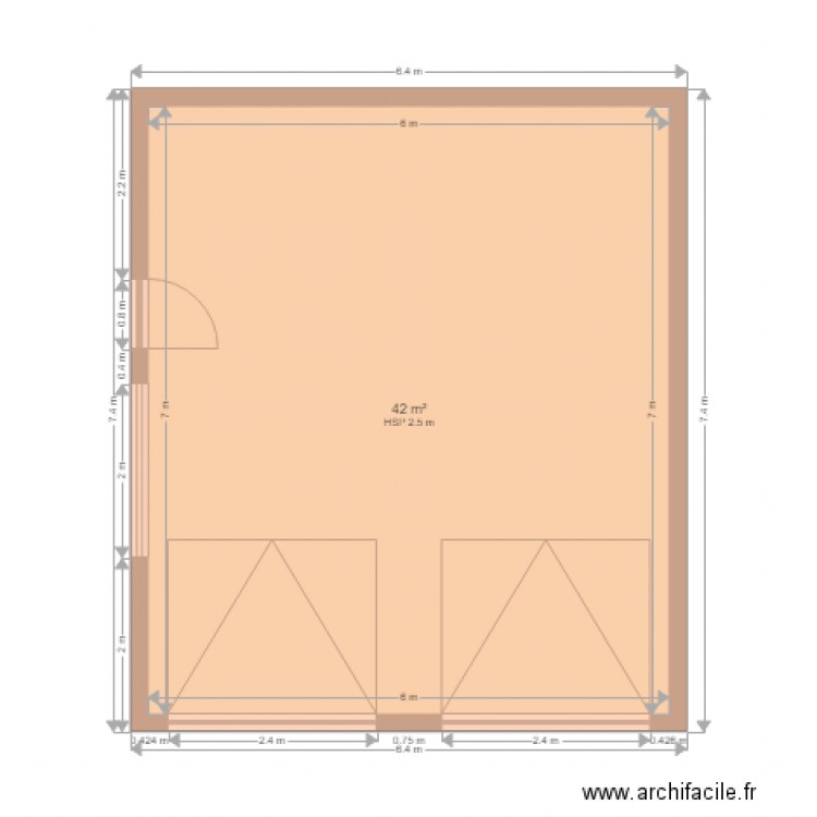 plan garage. Plan de 0 pièce et 0 m2