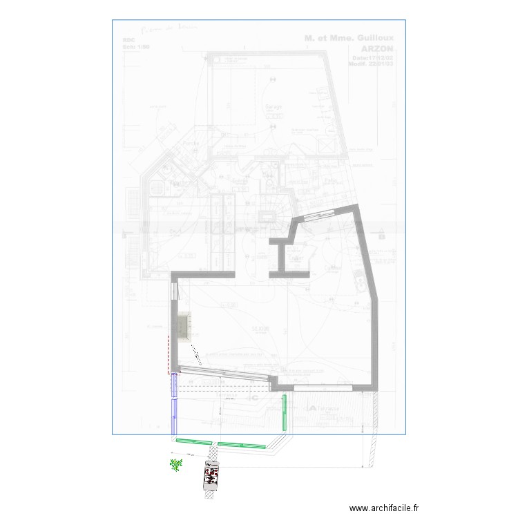 Arzon projet véranda v0. Plan de 0 pièce et 0 m2