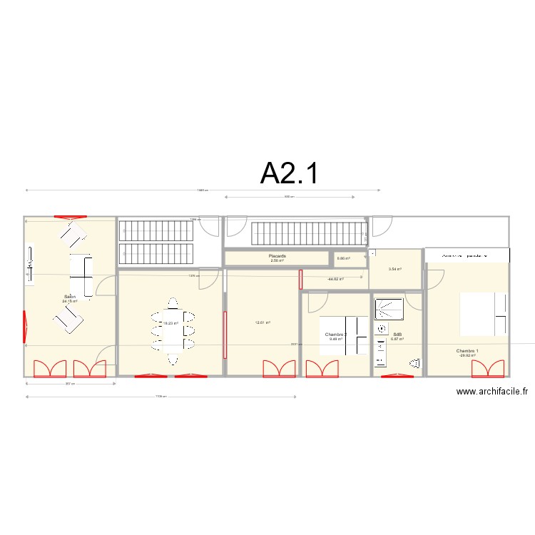 A 212. Plan de 0 pièce et 0 m2