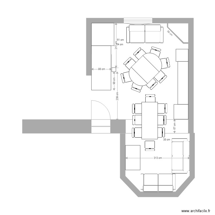 plan Salon 2. Plan de 0 pièce et 0 m2