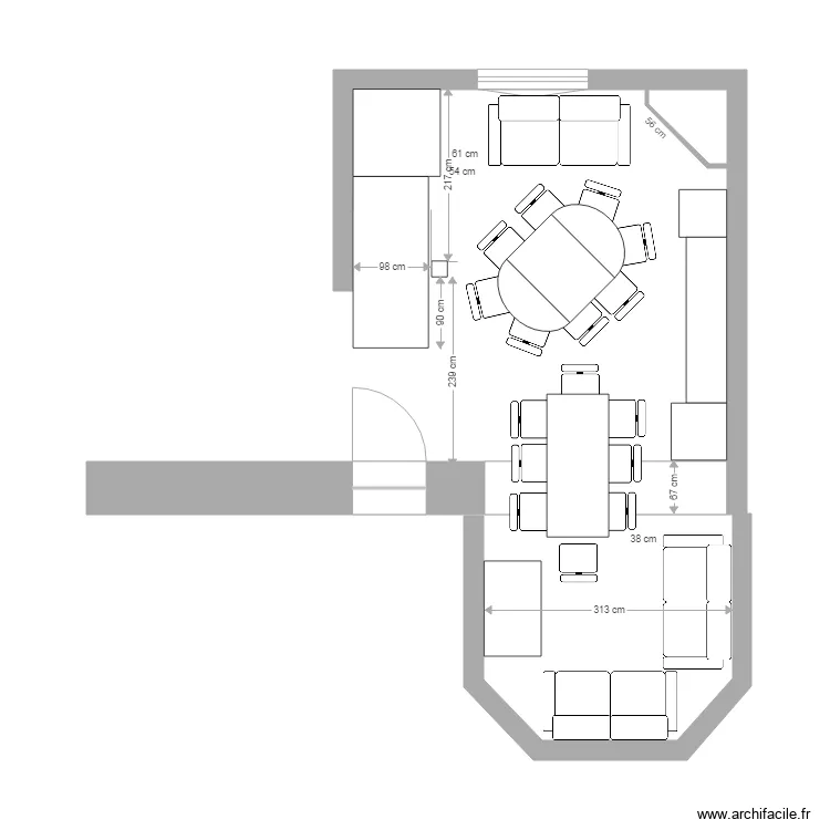 plan Salon 2. Plan de 