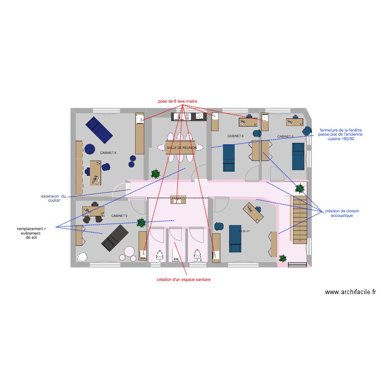  1 ER ETAGE descriptif travaux. Plan de 0 pièce et 0 m2