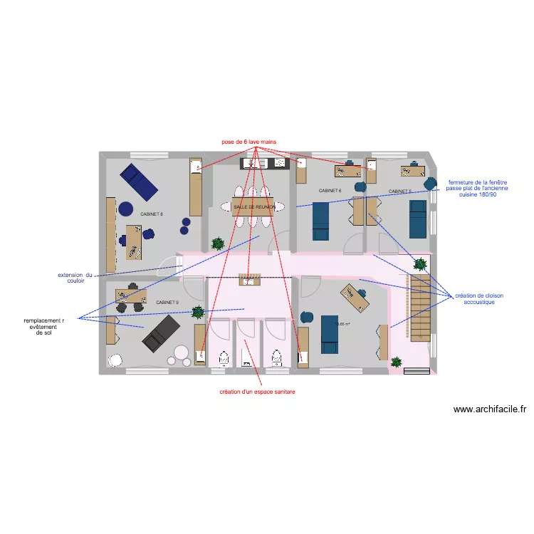 1 ER ETAGE descriptif travaux. Plan de 1 ER ETAGE descriptif travaux. Plan de