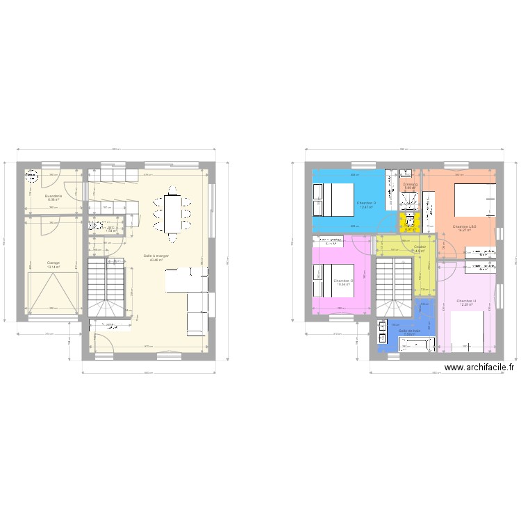 Maison Laeti Seb DHO 950x950 4 chambres v1. Plan de 0 pièce et 0 m2