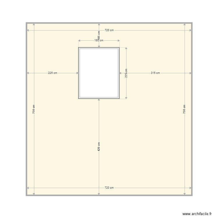 wall 9 3 window X 3. Plan de 1 pièce et 54 m2