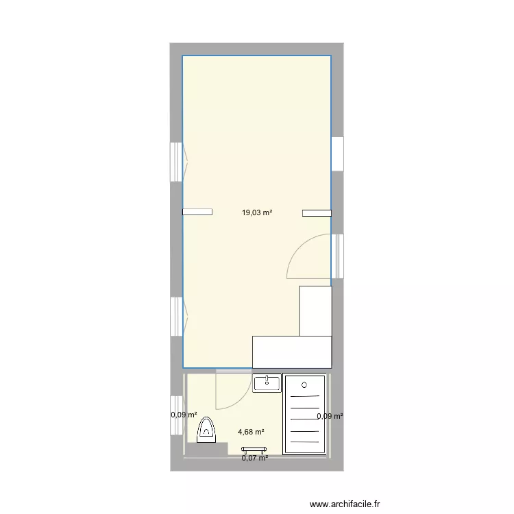 Colas cabane. Plan de 