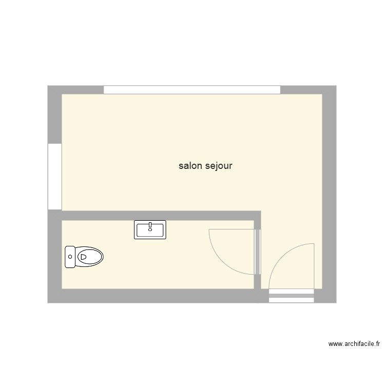 salon sejour2 wc1. Plan de 0 pièce et 0 m2