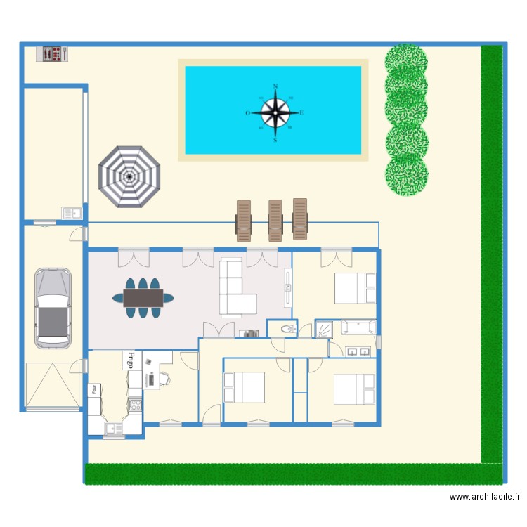 BEAUMONT. Plan de 15 pièces et 405 m2