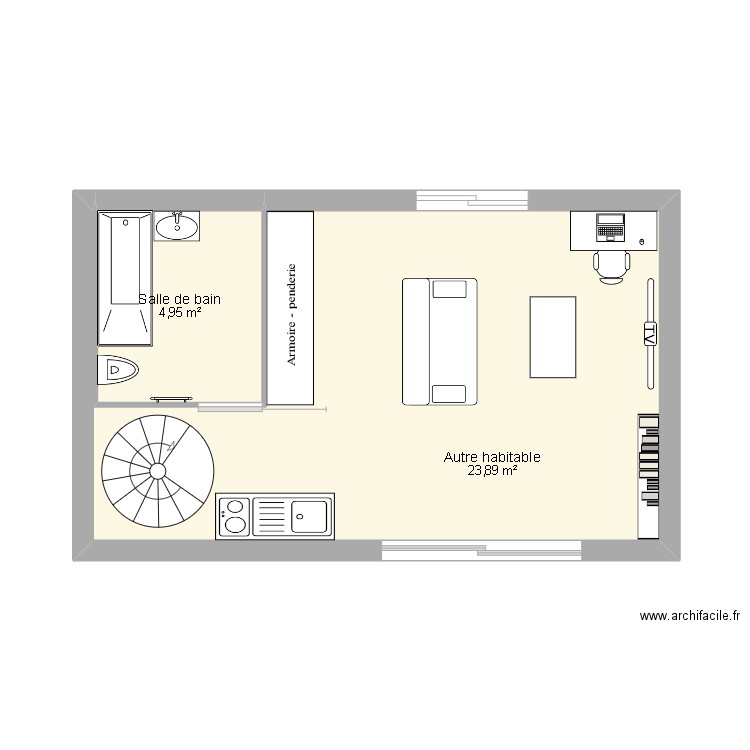 sans accé ext. Plan de 0 pièce et 0 m2