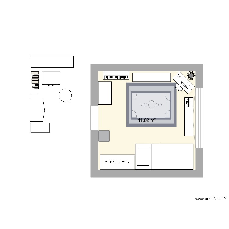 Version 2 chambre enfant 1. Plan de 0 pièce et 0 m2