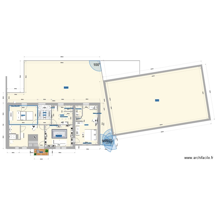 lion dor Roxane. Plan de 30 pièces et 588 m2