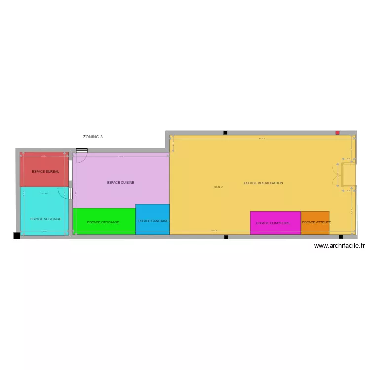 PLAN ZONING N&deg;3 " AFRICAN FRUITY". Plan de 