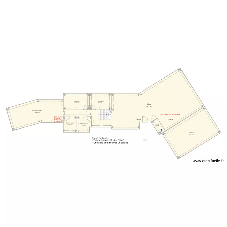 Maison Saint C Titi plan futur. Plan de 