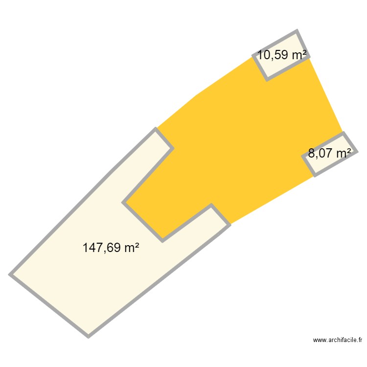 Last ONE. Plan de 3 pièces et 166 m2