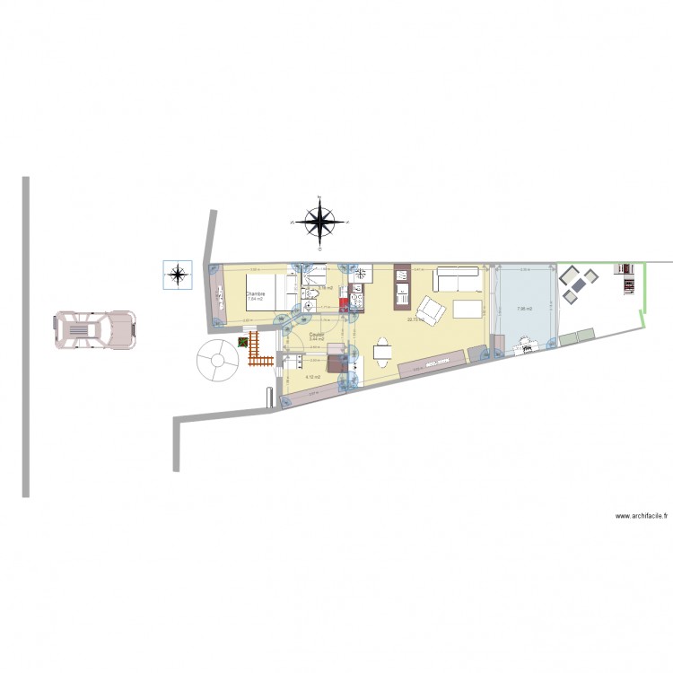 Marbella. Plan de 6 pièces et 49 m2