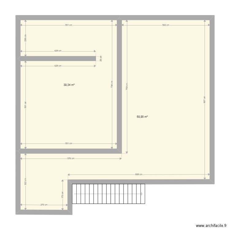 abadie mezzanine. Plan de 0 pièce et 0 m2