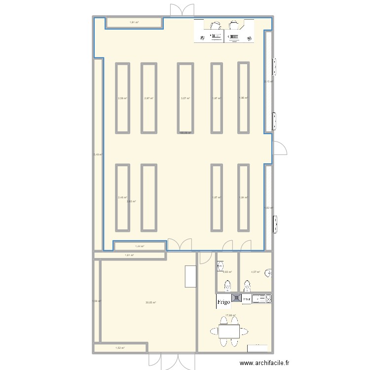 PLAN MAGASIN WURTH 1. Plan de 22 pièces et 225 m2