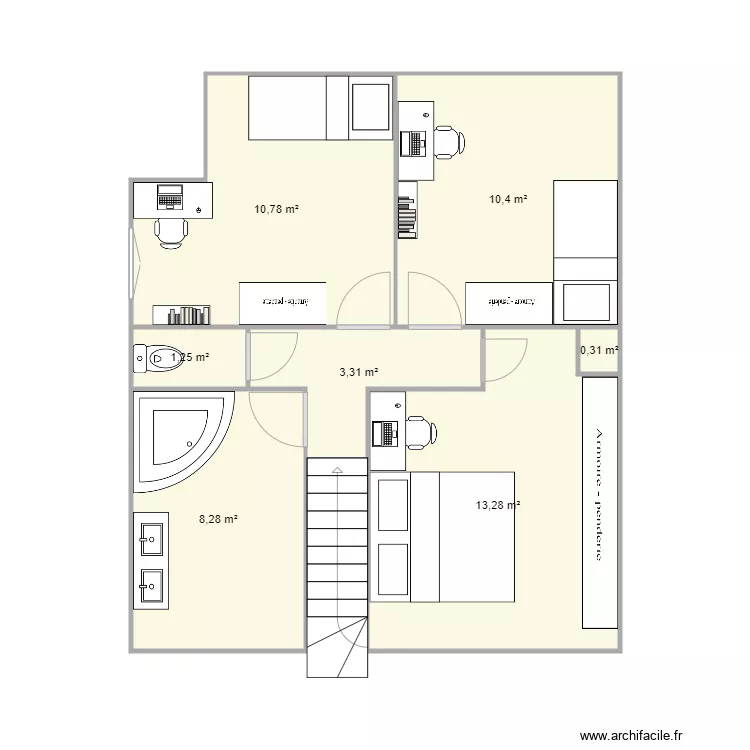 Conflans 1er etage. Plan de 