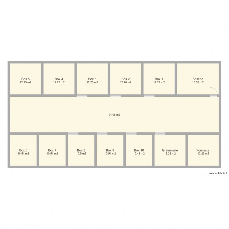Boxes barn. Plan de 0 pièce et 0 m2