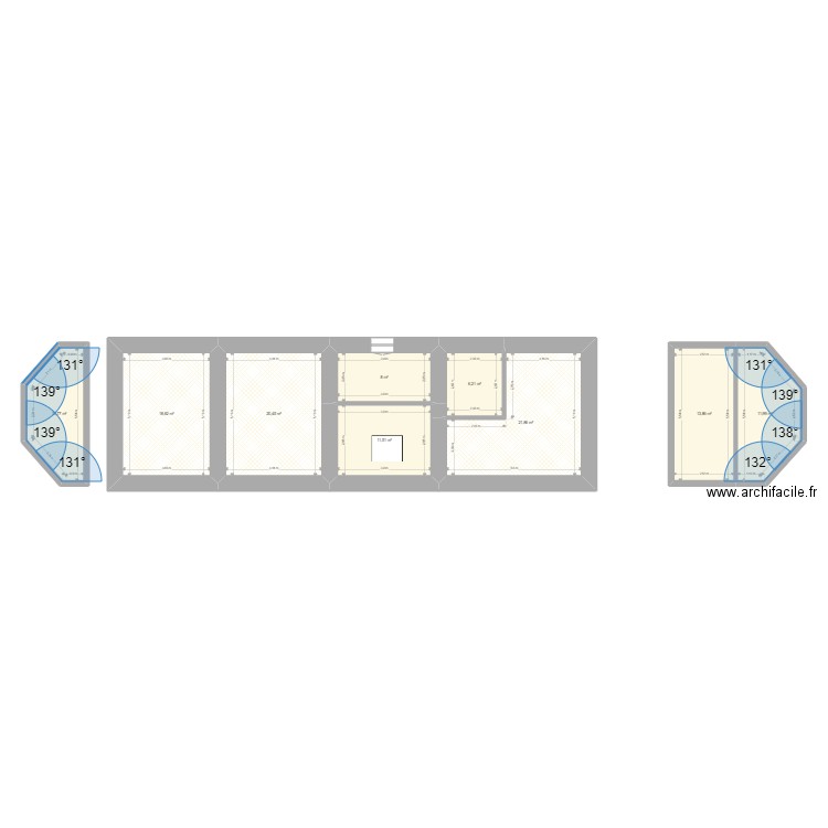 LANGLOIS. Plan de 18 pièces et 209 m2