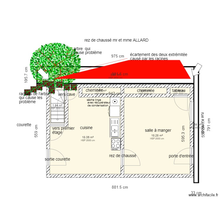 allard rez de chaussé. Plan de 0 pièce et 0 m2