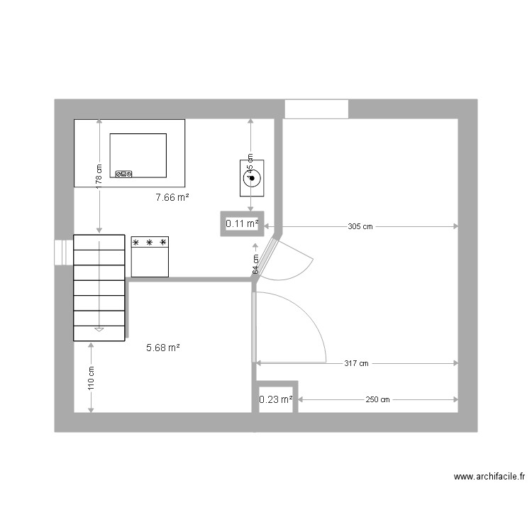 sous sol. Plan de 0 pièce et 0 m2