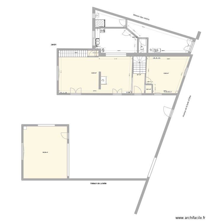 CERFA. Plan de 6 pièces et 144 m2