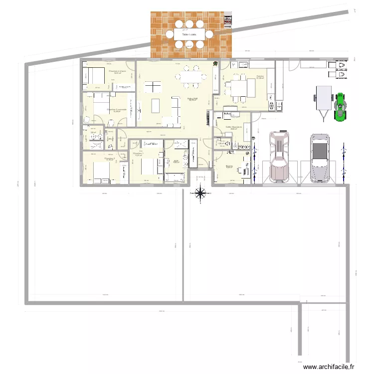 Plan maison rectangle. Plan de 0 pièce et 0 m2 Plan maison rectangle. Plan de 0 pièce et 0 m2