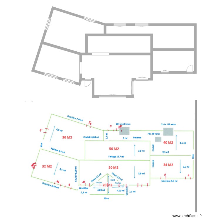 touil plan. Plan de 0 pièce et 0 m2