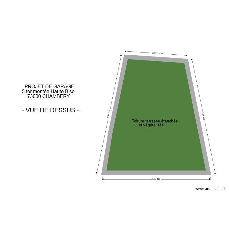 projet garage DF VUE DE DESSUS. Plan de 0 pièce et 0 m2