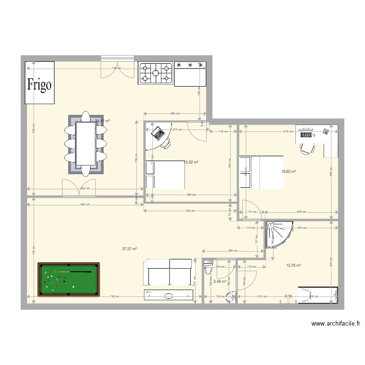 maison. Plan de 6 pièces et 116 m2