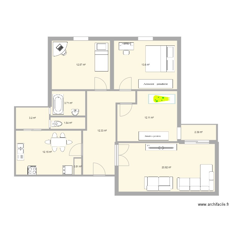 AADL F4. Plan de 0 pièce et 0 m2