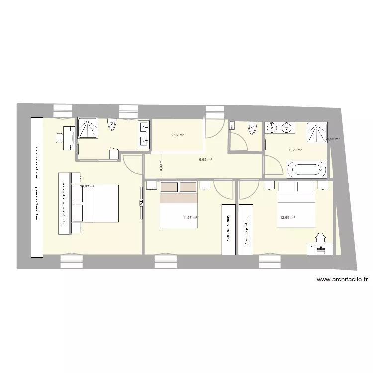 Maison Pauline sept 2024 V22. Plan de 7 pièces et 68 m² Maison Pauline sept 2024 V22. Plan de 7 pièces et 68 m²