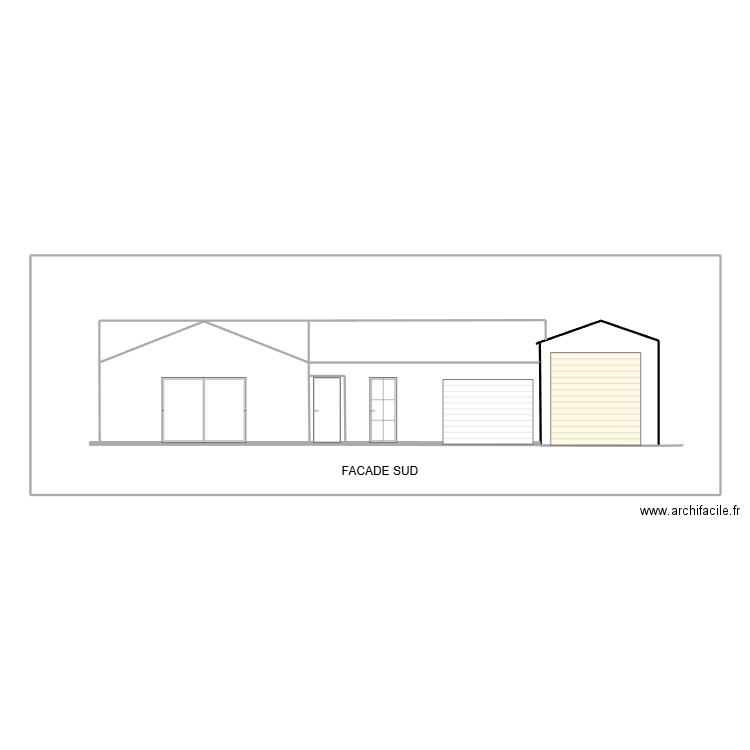 facade avant. Plan de 5 pièces et 232 m2