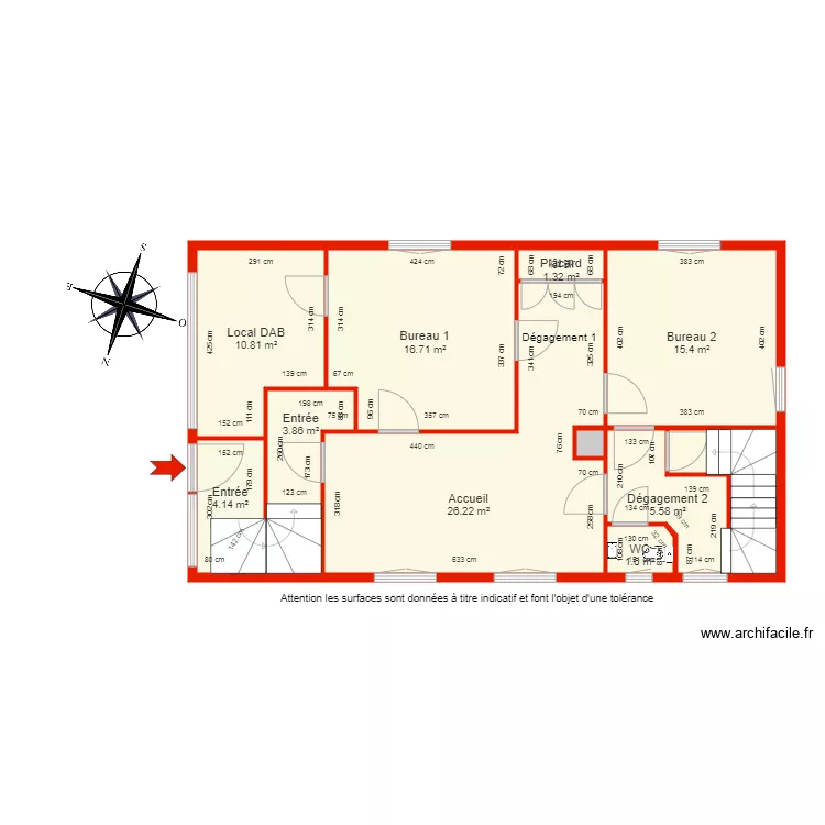BI 5617 rdc c&ocirc;t&eacute;. Plan de 