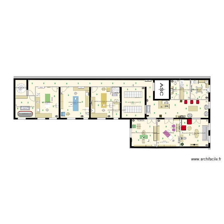 plan institut Océane beulay. Plan de 0 pièce et 0 m2