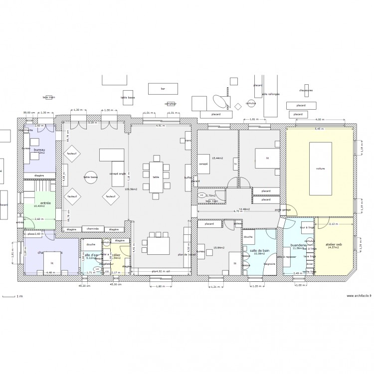 tres grd changement. Plan de 0 pièce et 0 m2