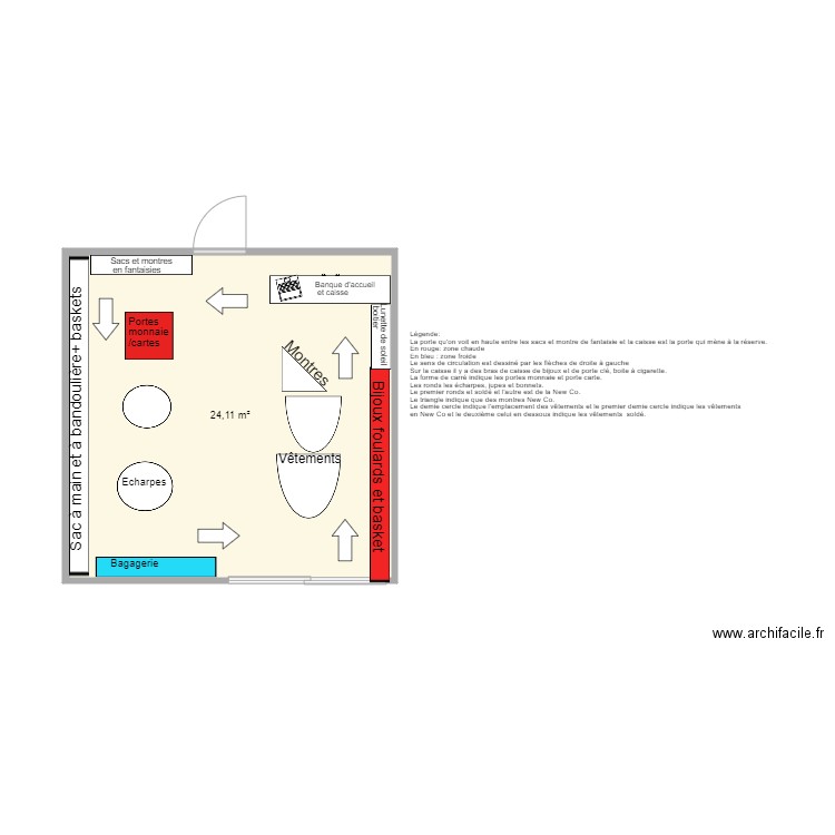 Beaulieu plan parfois 001. Plan de 1 pièce et 24 m2