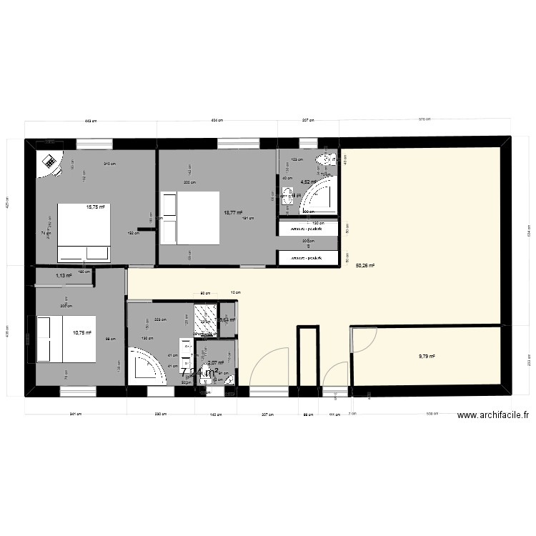 maison 4. Plan de 10 pièces et 121 m2